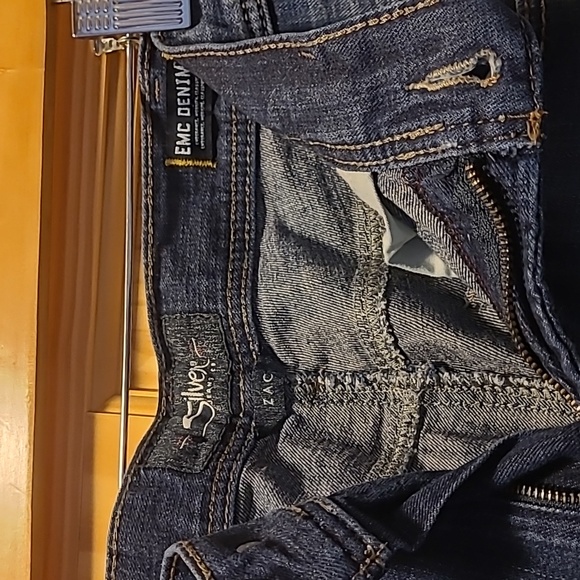 Mens silver jeans, Zac. Dark blue denim. Size W38/L36 - Picture 5 of 5